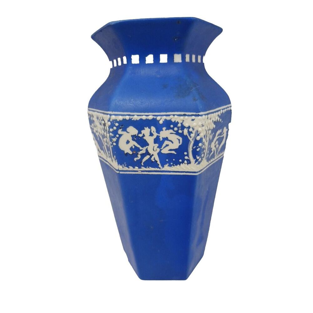 1920s John Tams Blue Jasper Ware VASE  6.5" Crown Pottery Collectors Vintage